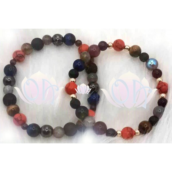 PULSEIRA ANCESTRAL - ECLIPSE (C/ PEDRAS PRECIOSAS)